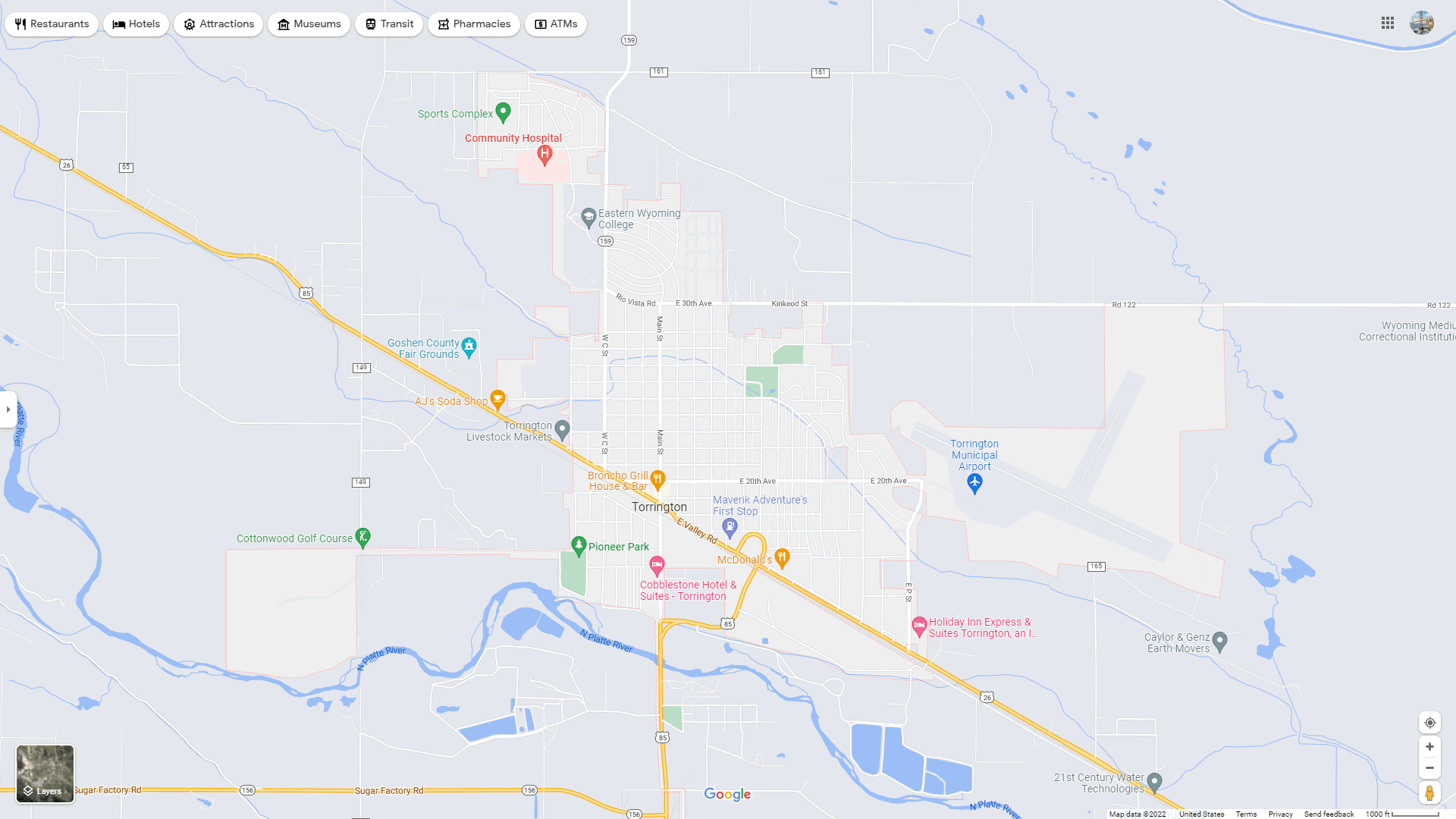 Torrington Wyoming Map